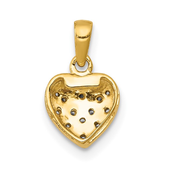 Gold Diamond Heart Pendant