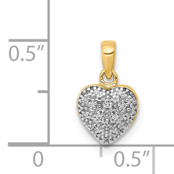 Gold Diamond Heart Pendant