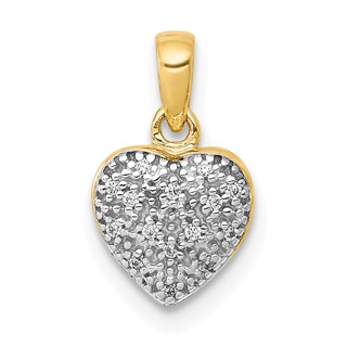 Gold Diamond Heart Pendant