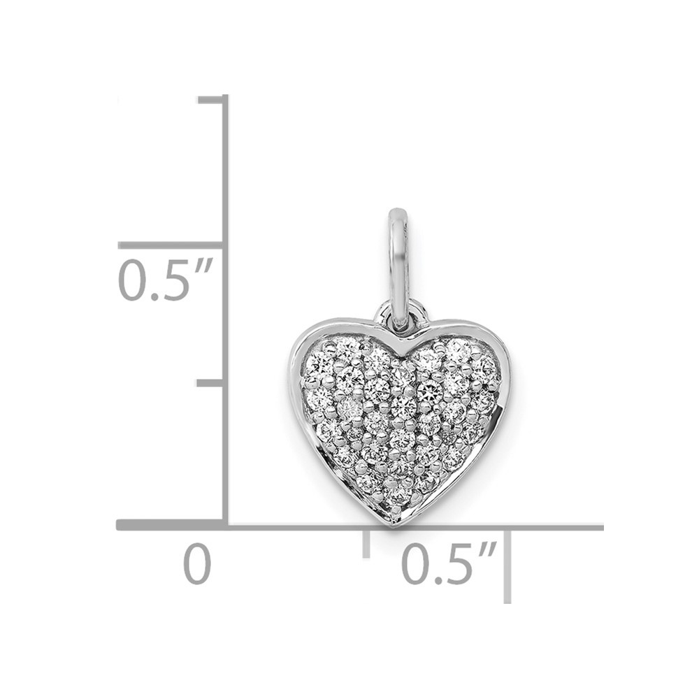 14k White Gold 1/4ct. Diamond Heart Pendant (PM4874-025-WA)