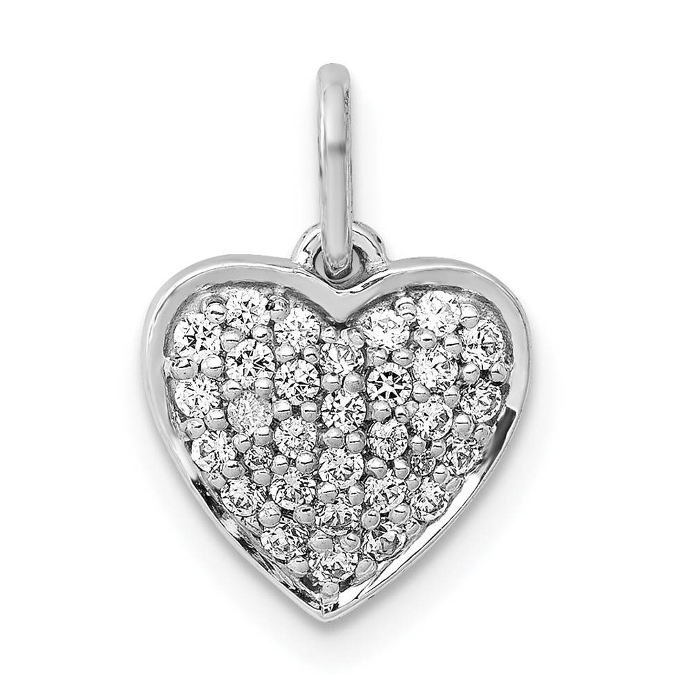 14k White Gold 1/4ct. Diamond Heart Pendant (PM4874-025-WA)