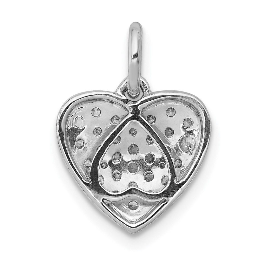 14k White Gold 3/8ct. Diamond Heart Pendant (PM4875-040-WA)