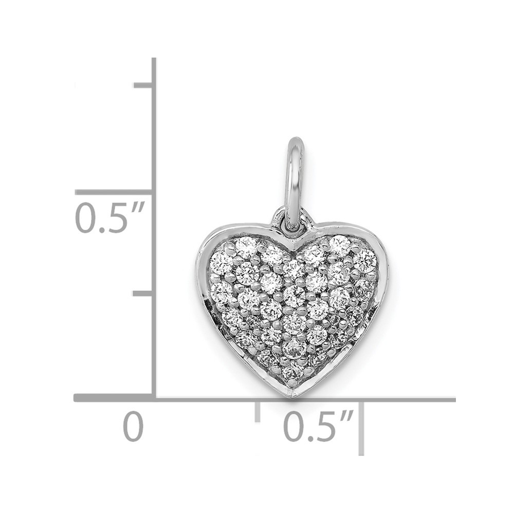 14k White Gold 3/8ct. Diamond Heart Pendant (PM4875-040-WA)