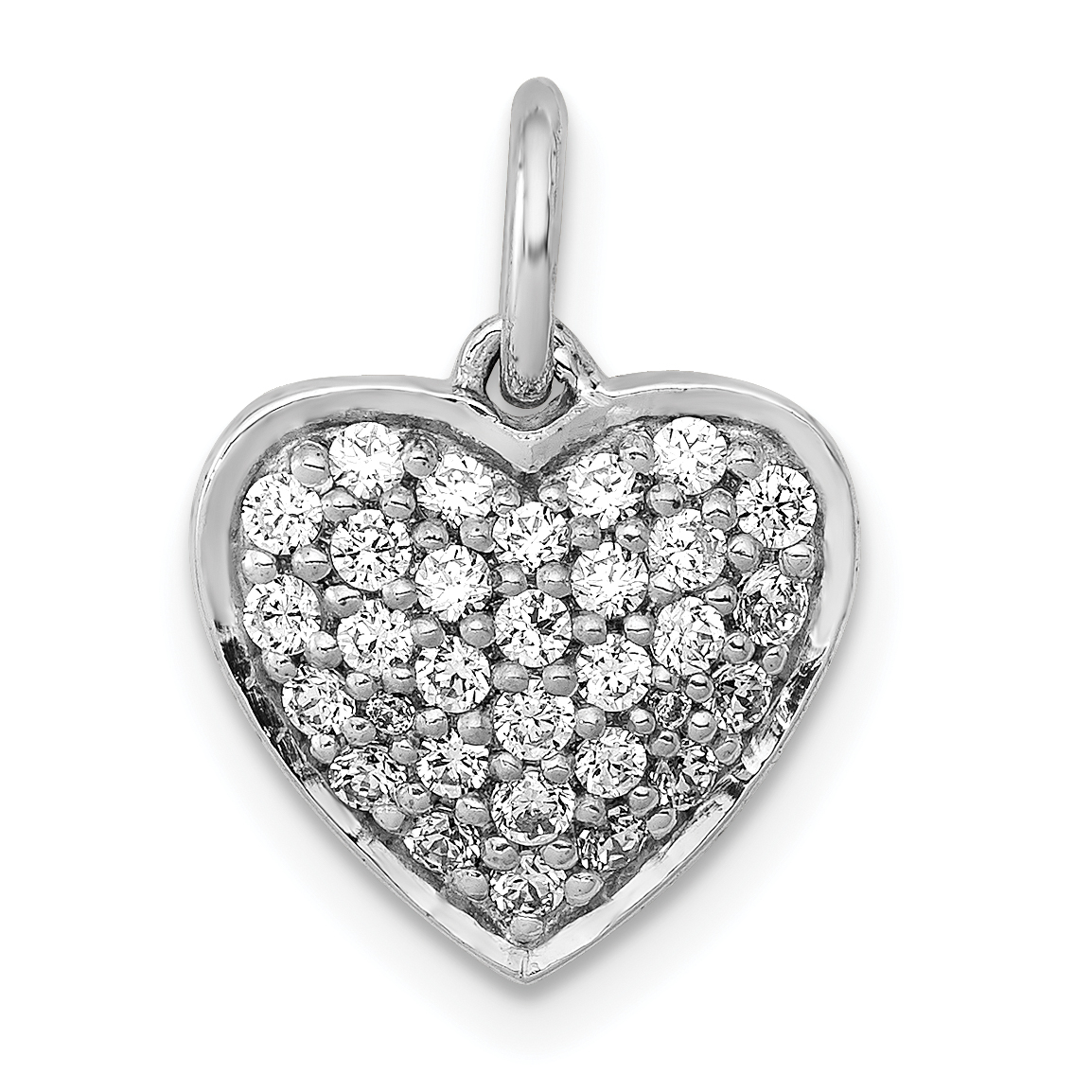 14k White Gold 3/8ct. Diamond Heart Pendant (PM4875-040-WA)