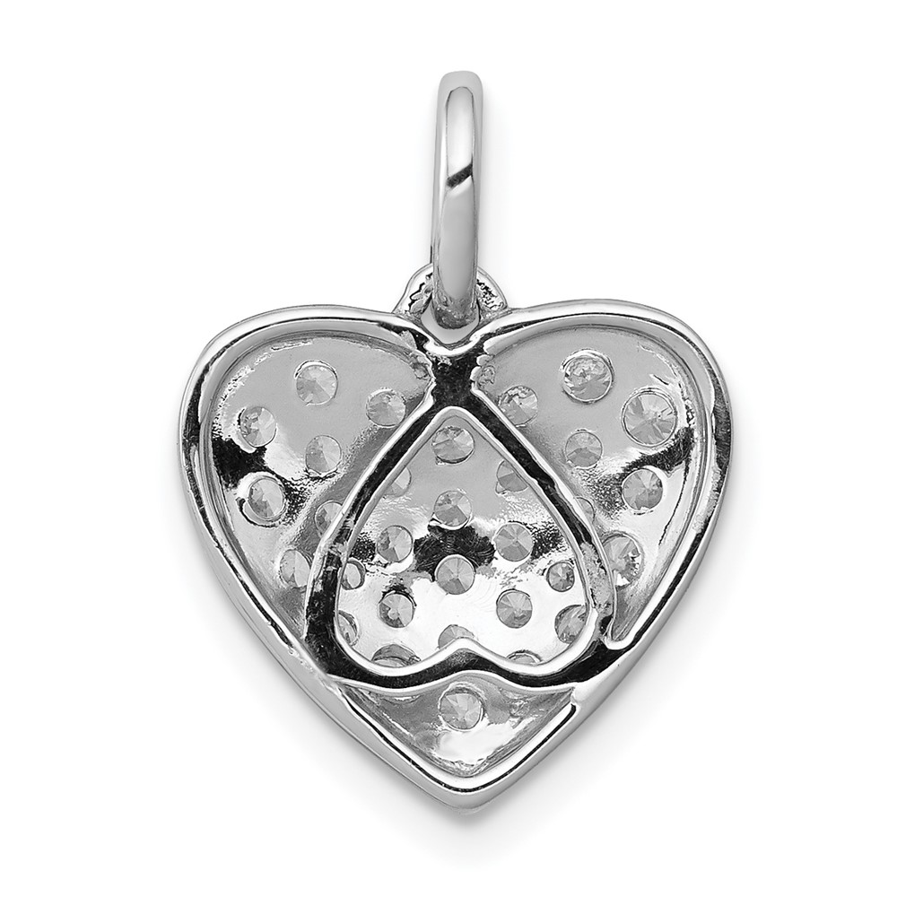 14k White Gold 5/8ct. Diamond Heart Pendant (PM4877-062-WA)