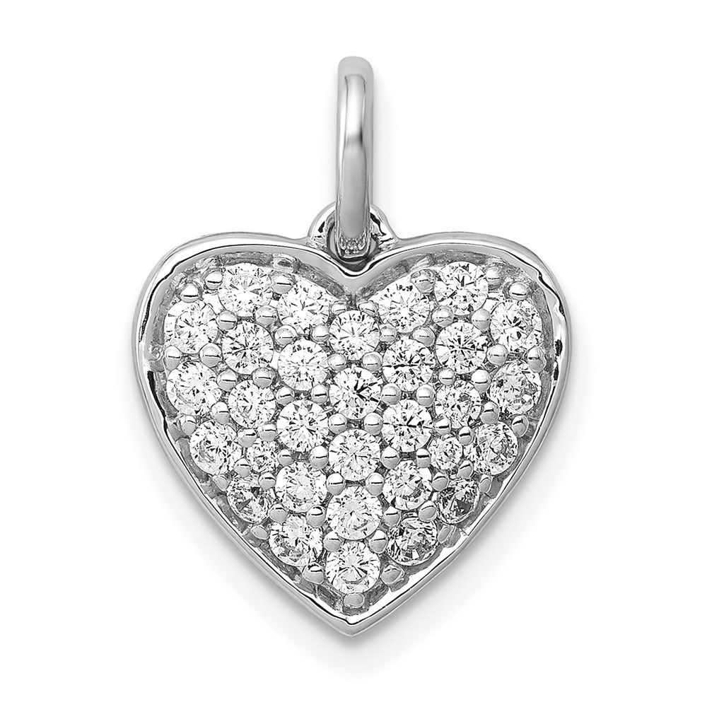 14k White Gold 5/8ct. Diamond Heart Pendant (PM4877-062-WA)