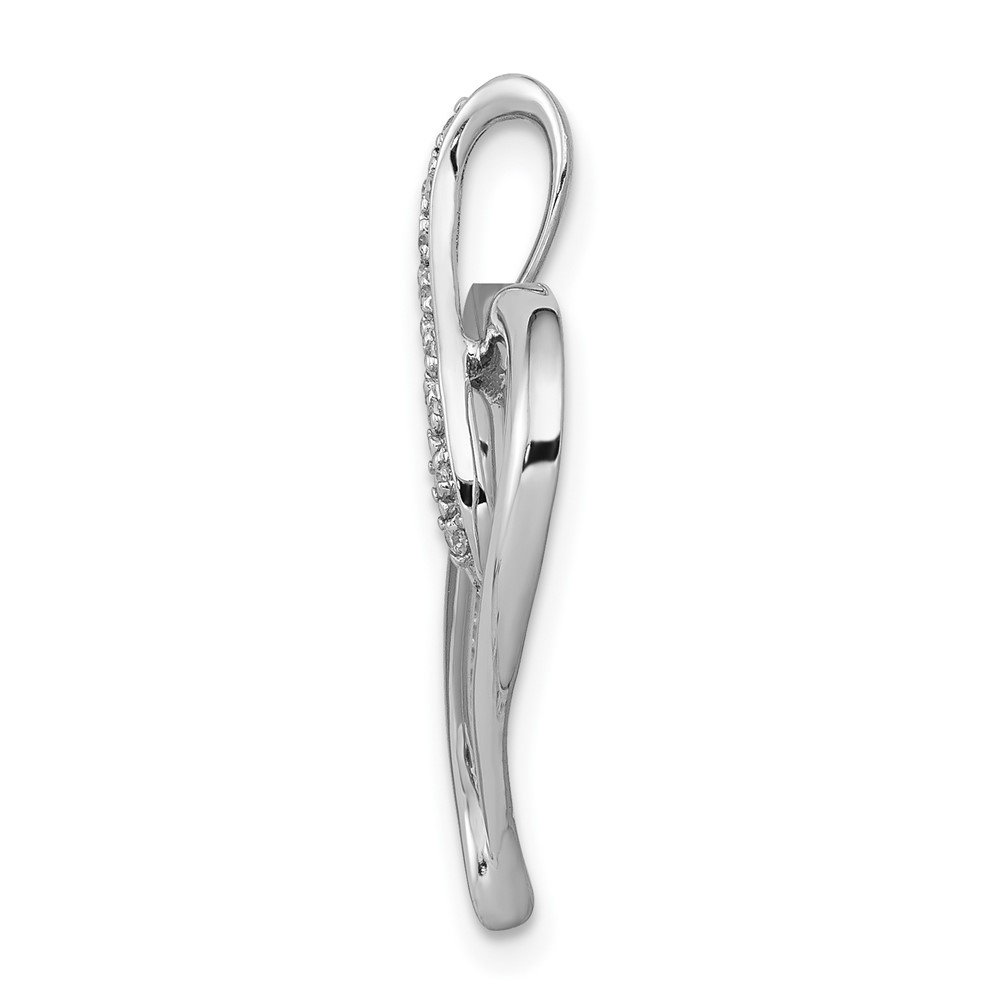 10k White Gold 1/20ct. Diamond Heart and Infinity Pendant (PM4884-005-1WA)