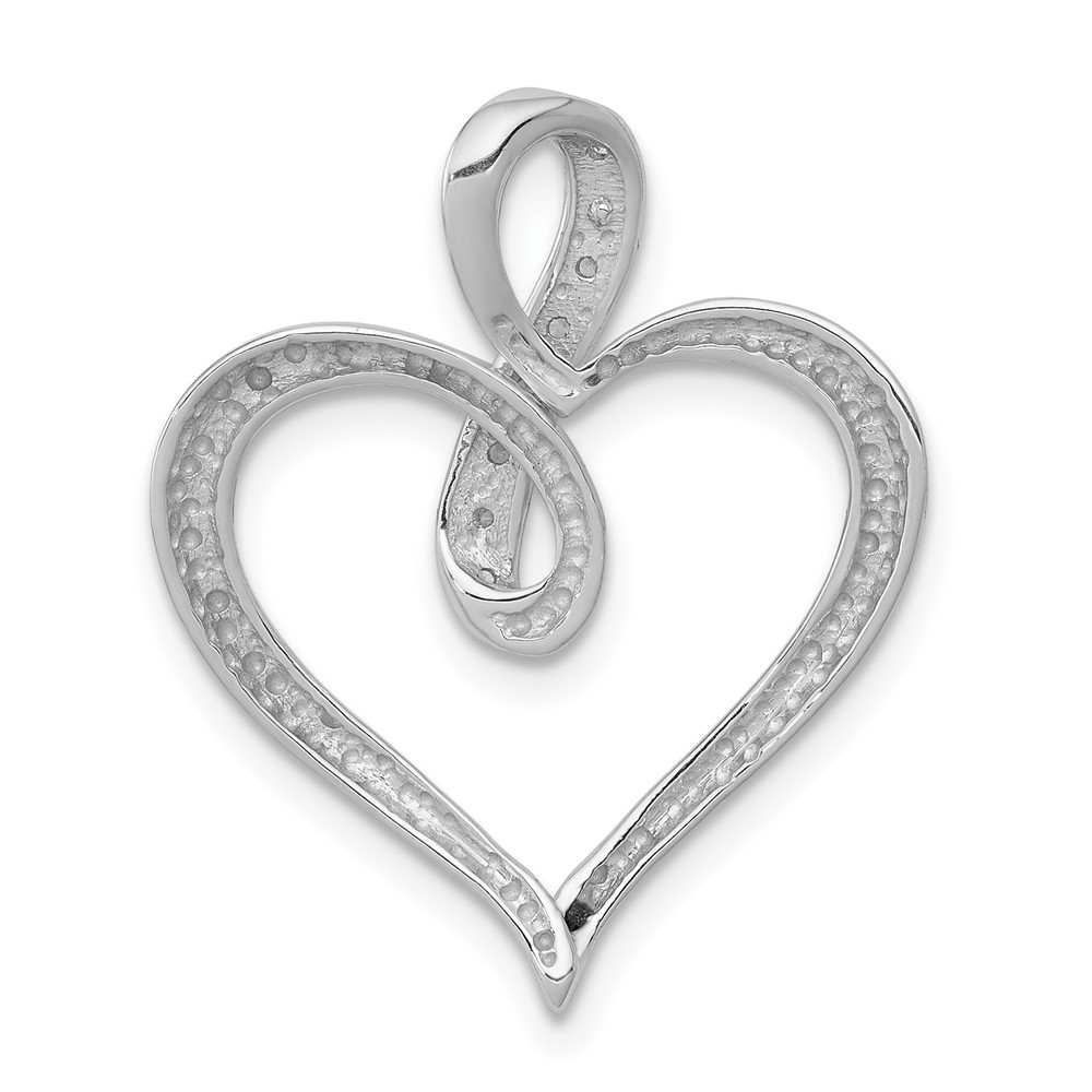 10k White Gold 1/20ct. Diamond Heart and Infinity Pendant (PM4884-005-1WA)