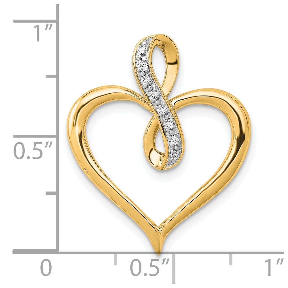 10K 1/20ct. Diamond Heart and Infinity Pendant (PM4884-005-1YA)