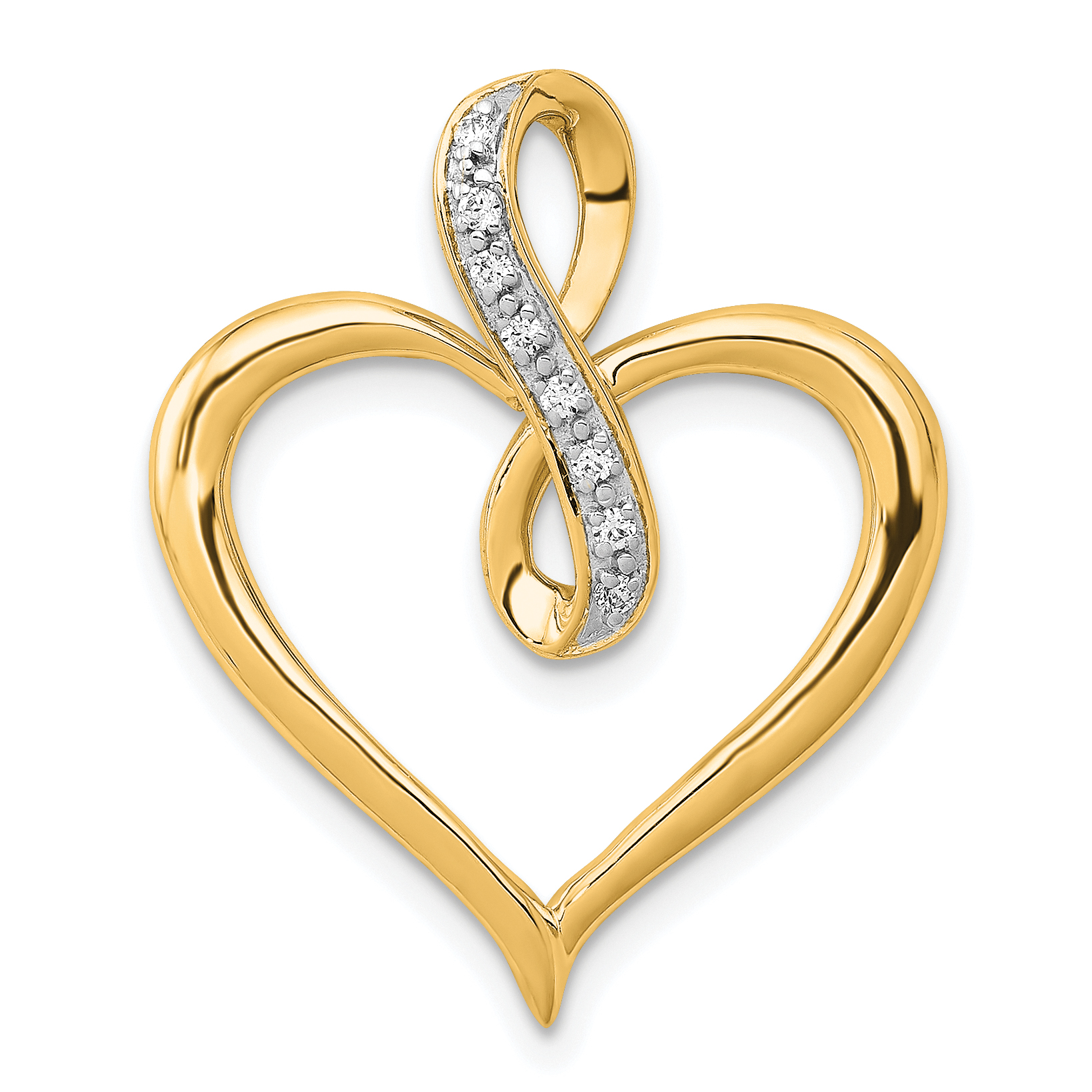 10K 1/20ct. Diamond Heart and Infinity Pendant (PM4884-005-1YA)