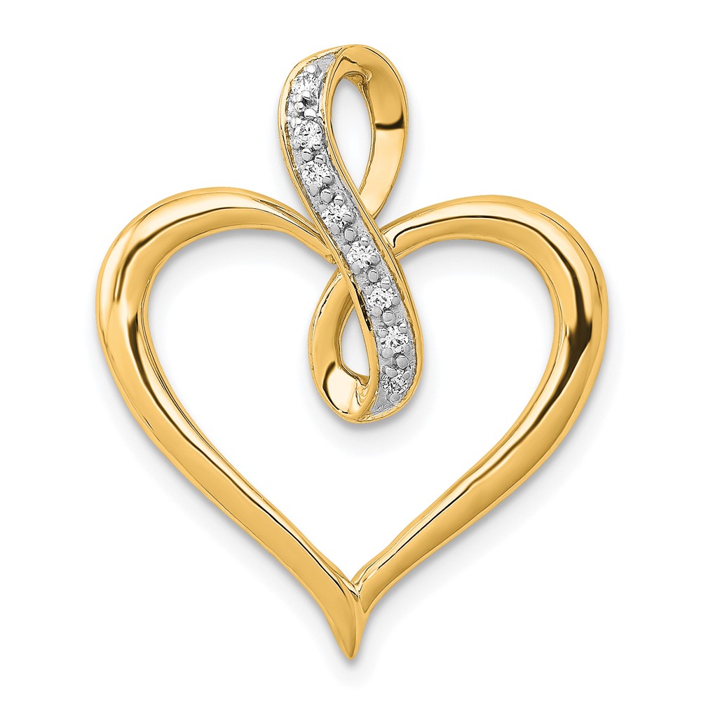 10K 1/20ct. Diamond Heart and Infinity Pendant (PM4884-005-1YA)