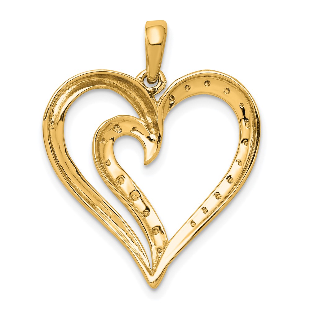 14k 1/10ct. Diamond Heart Pendant (PM4885-010-YA)