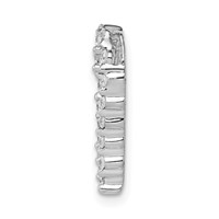 14K White Gold 0.20 Carat Lab Grown Diamond VS SI+ G+ Complete Heart Chain Slide Pendant view 2