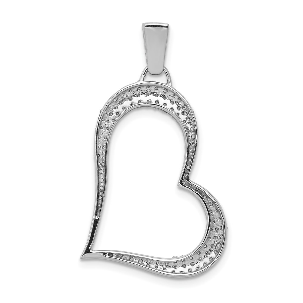 14k White Gold 1/2ct. Diamond Heart Pendant (PM4889-050-WA)