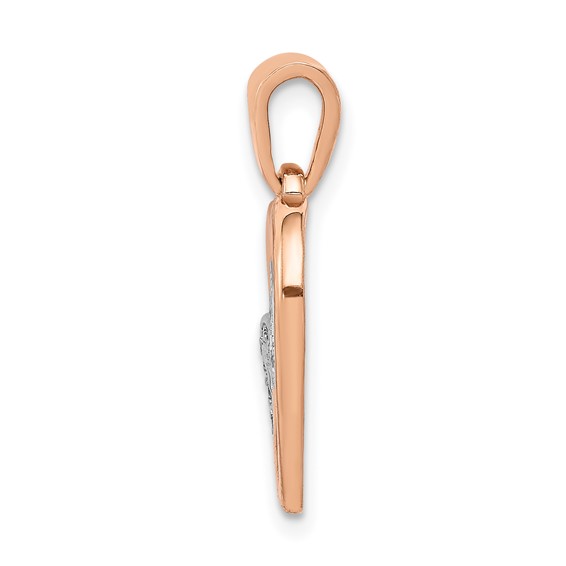 Gold Intertwined Heart Diamond Pendant