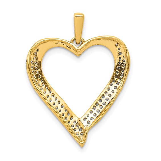 14k 1/4 carat Diamond Heart Pendant