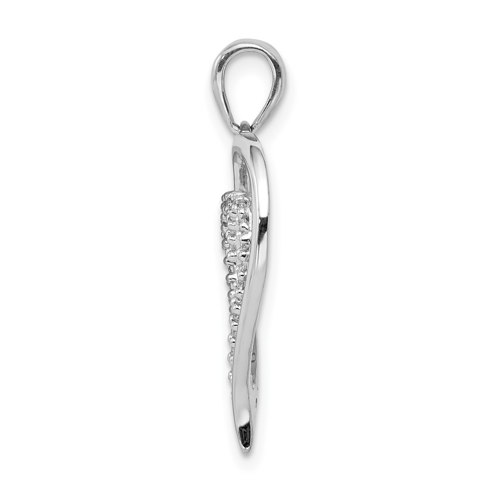10k White Gold 1/10ct. Diamond Heart Pendant (PM4921-010-1WA)