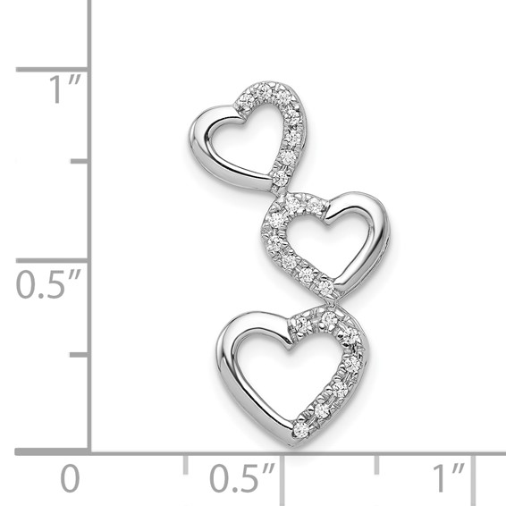 Diamond Triple Heart Chain Slides