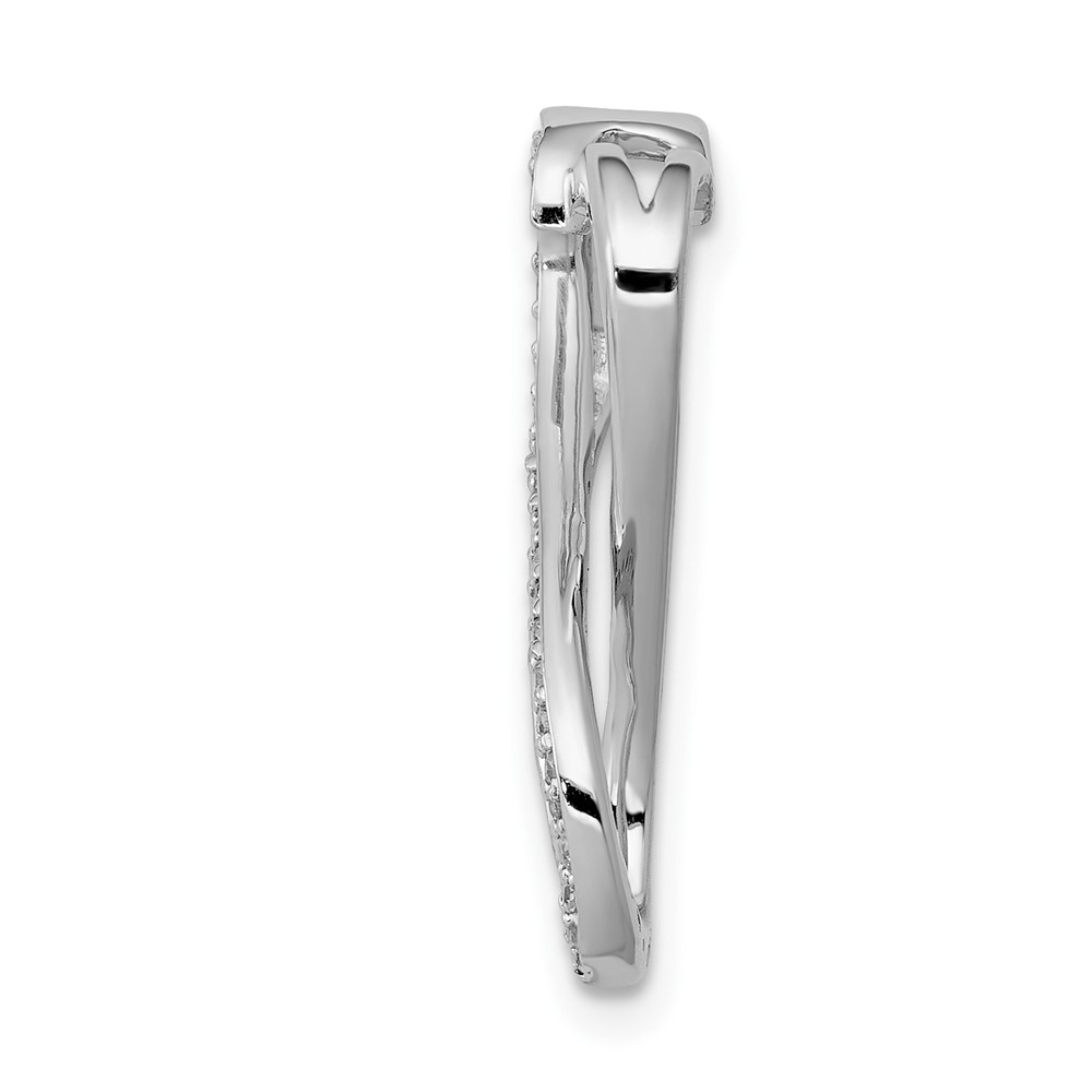 10K White Gold Diamond Freeform Heart Infinity Chain Slide (PM4935-010-1WA)