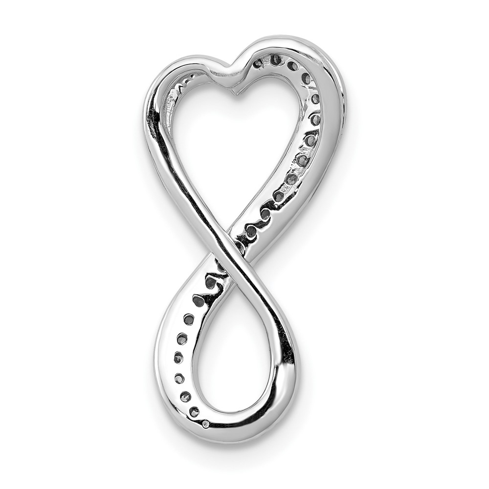 10K White Gold Diamond Freeform Heart Infinity Chain Slide (PM4935-010-1WA)