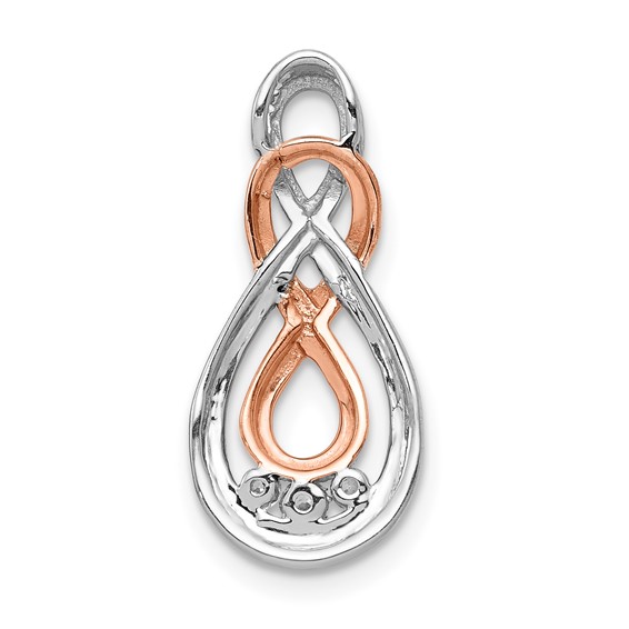 Gold Diamond Double Infinity Chain Slide