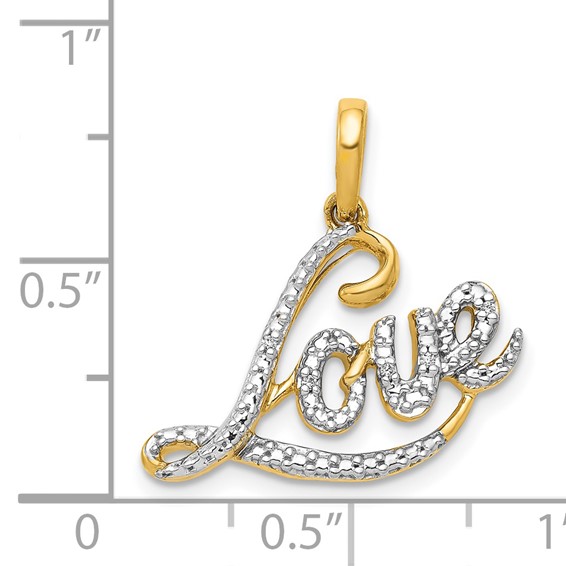 Gold Diamond Love Charm
