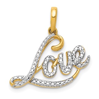 Gold Diamond Love Charm