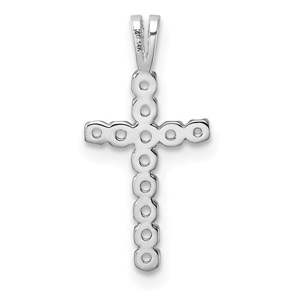 14k White Gold Latin Cross Pendant Mounting