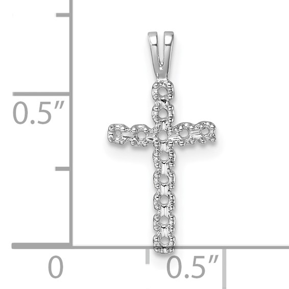 14k White Gold Latin Cross Pendant Mounting