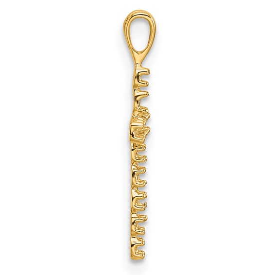 14k Latin Cross Pendant Mounting