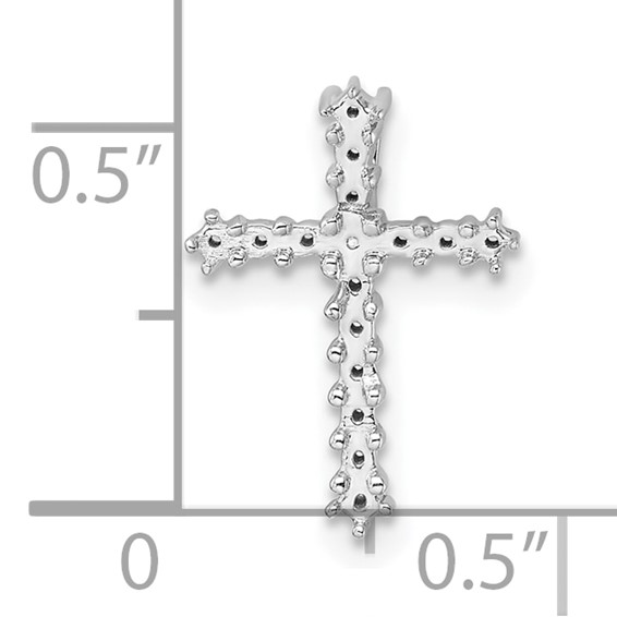 14k White Gold Diamond Cross Pendant Mounting