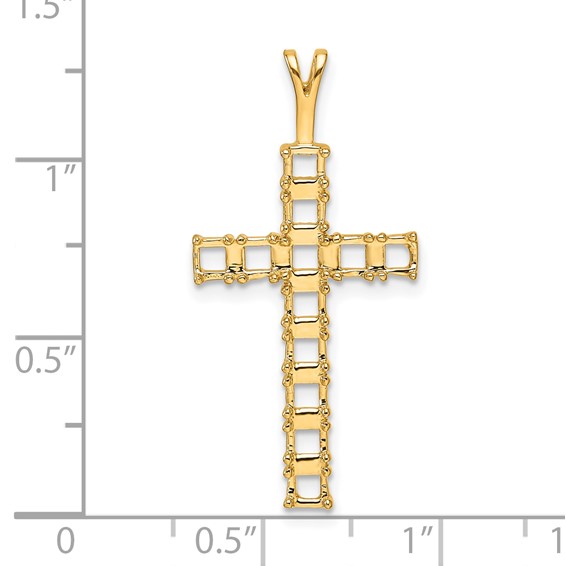 14k Latin Cross Pendant Mounting