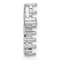 14K White Gold Diamond Cross Chain Slide Mounting view 2