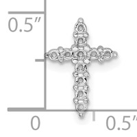 14K White Gold Diamond Cross Chain Slide Mounting view 4