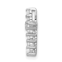 14K White Gold 0.33 Carat Lab Grown Diamond VS SI+ G+ Complete Cross Chain Slide Pendant view 2