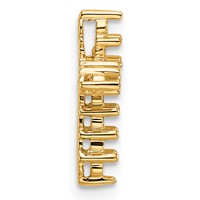 14K Yellow Gold Diamond Cross Chain Slide Mounting view 2