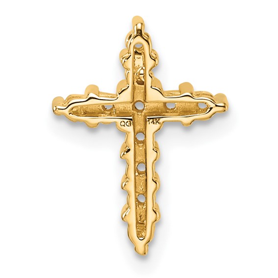 14k Diamond Cross Chain Slide Mounting