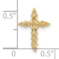 14K Yellow Gold Diamond Cross Chain Slide Mounting view 4