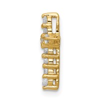 14K Yellow Gold 0.33 Carat Lab Grown Diamond VS SI+ G+ Complete Cross Chain Slide Pendant view 2