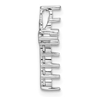 14K White Gold 0.75ct Cross Chain Slide Mounting view 2