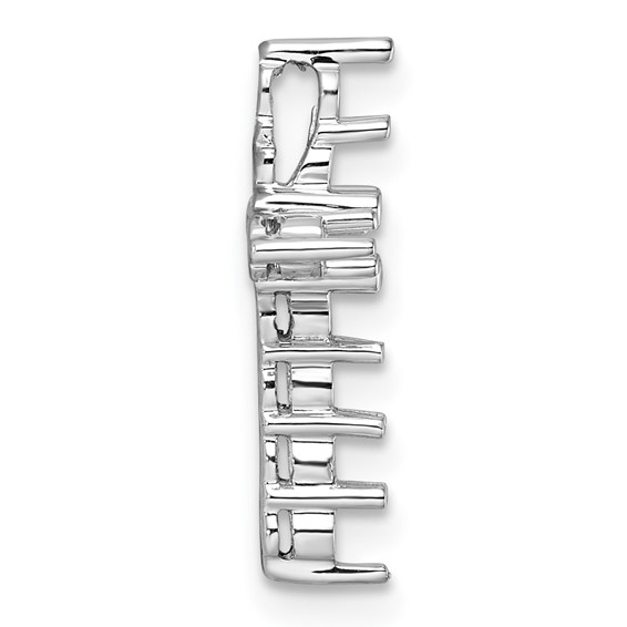 14k White Gold 3/4ct Cross Chain Slide Mounting