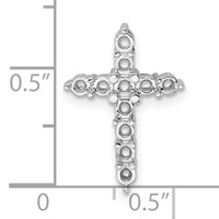 14K White Gold 0.75ct Cross Chain Slide Mounting view 4