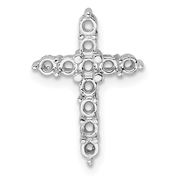 14k White Gold 3/4ct Cross Chain Slide Mounting