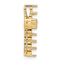 14K Yellow Gold 0.75ct Cross Chain Slide Mounting view 2