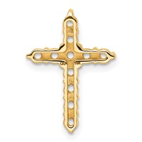14K Yellow Gold 0.75ct Cross Chain Slide Mounting view 3