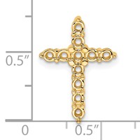 14K Yellow Gold 0.75ct Cross Chain Slide Mounting view 4