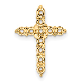 14k 3/4ct Cross Chain Slide Mounting