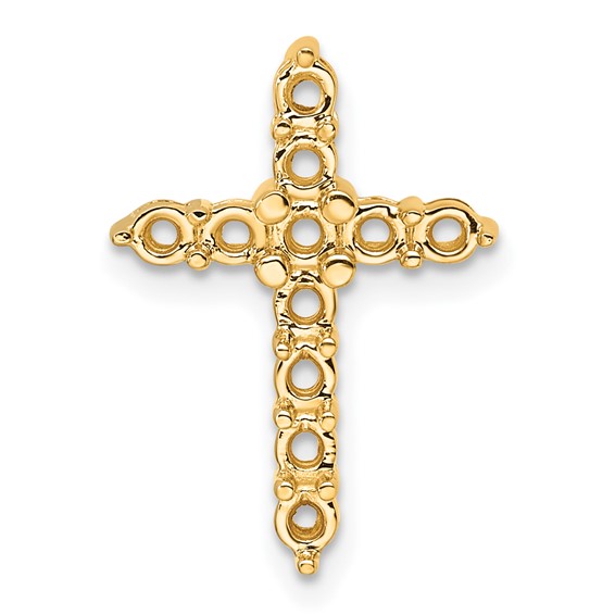 14k 3/4ct Cross Chain Slide Mounting
