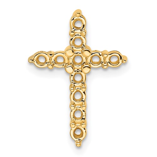 14K Yellow Gold 0.75ct Cross Chain Slide Mounting