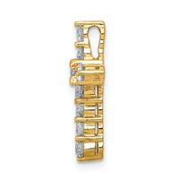 14K Yellow Gold 0.75 Carat Lab Grown Diamond VS SI+ G+ Complete Cross Chain Slide Pendant view 2